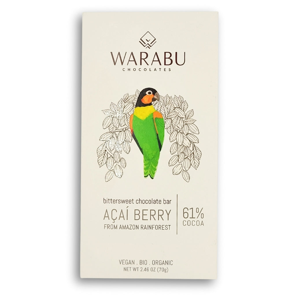 Semi-Sweet Cocoa Freeze-Dried Acai -  61% Organic Chocolate, Urucará Community, Amazon