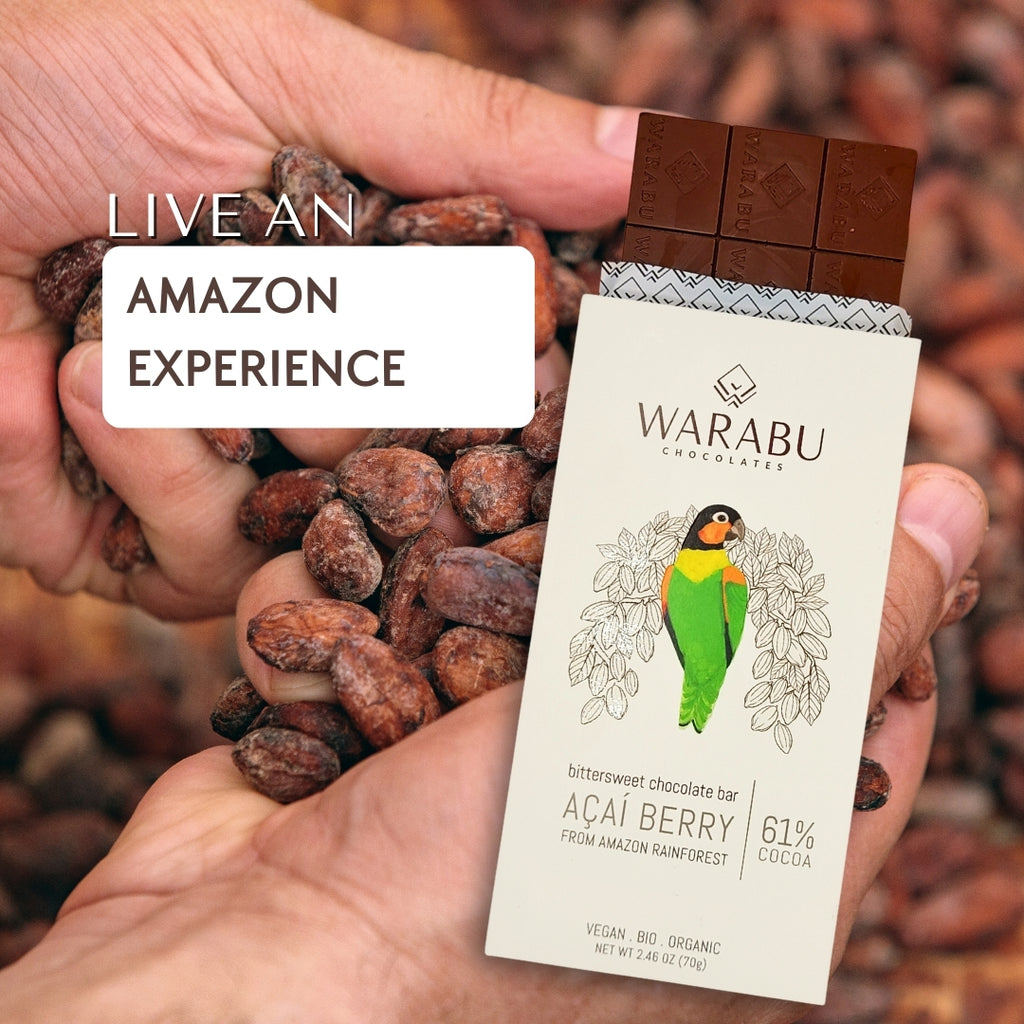 Semi-Sweet Cocoa Freeze-Dried Acai -  61% Organic Chocolate, Urucará Community, Amazon
