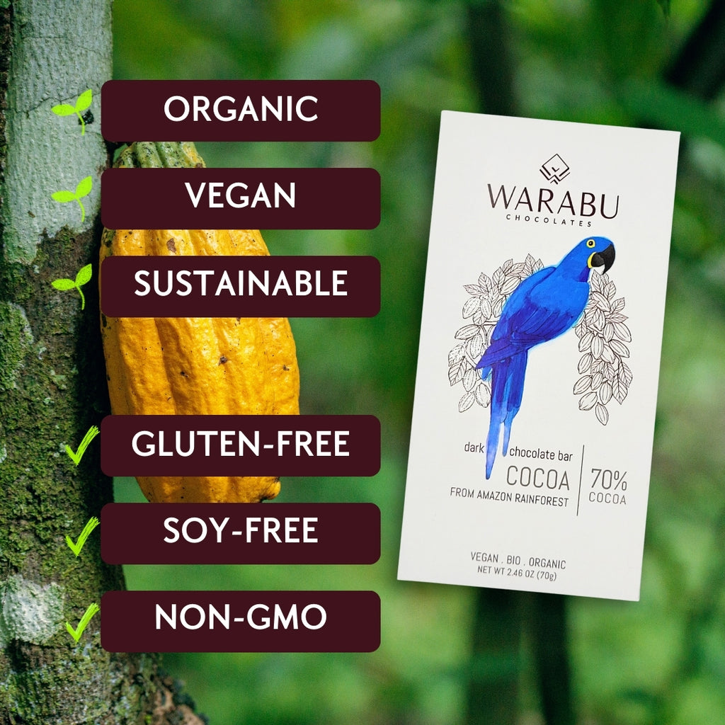 Organic Dark Chocolate 70% Cocoa From Uruará Community, Pará