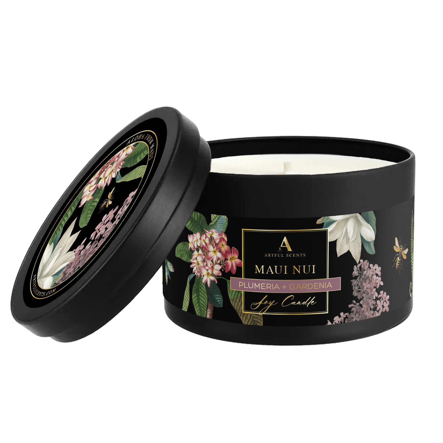 Maui Nui Candle - Plumeria + Gardenia
