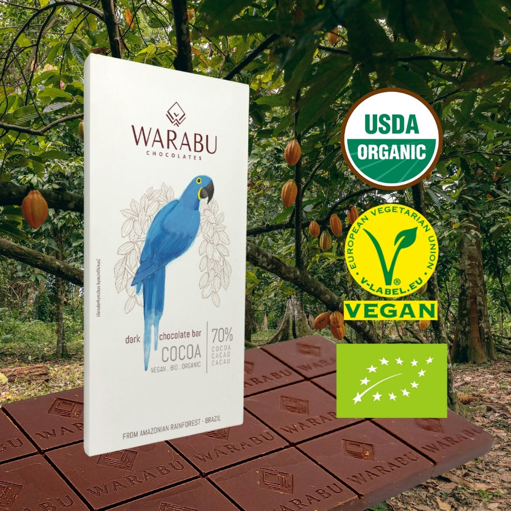 Organic Dark Chocolate 70% Cocoa From Uruará Community, Pará