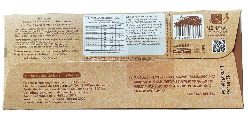 54% Organic Cacao with Coconut Milk