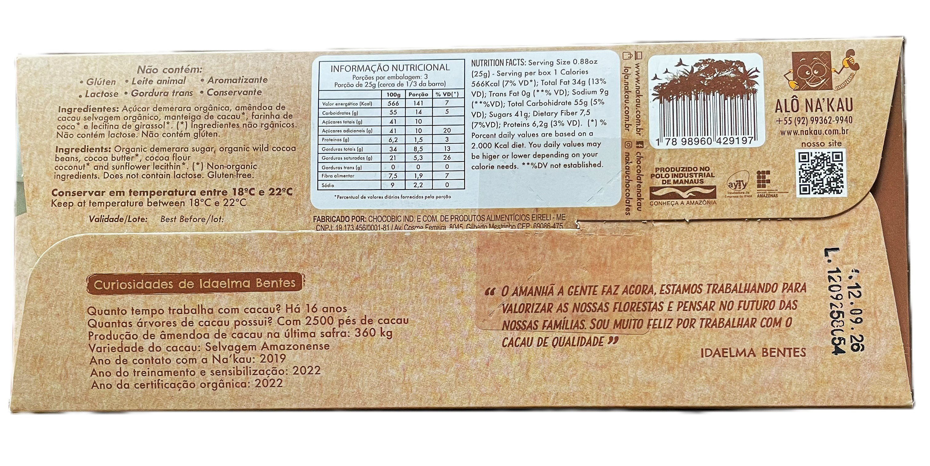 54% Organic Cacao with Coconut Milk