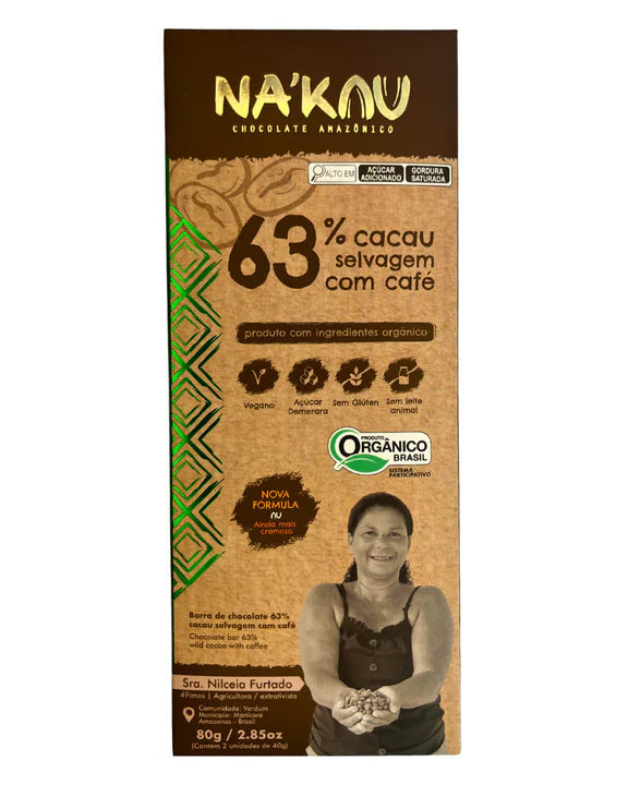 63% Organic cacao with Apuí Coffee