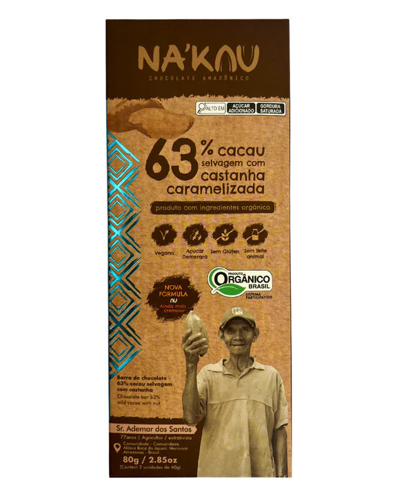 63% Organic Cacao with Amazonian Caramelized Brazil Nuts