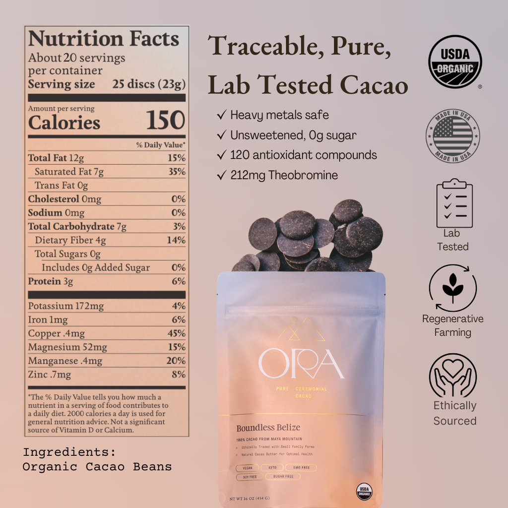 Boundless Belize 100% Cacao - Organic Ceremonial Chocolate: 1/2 lb