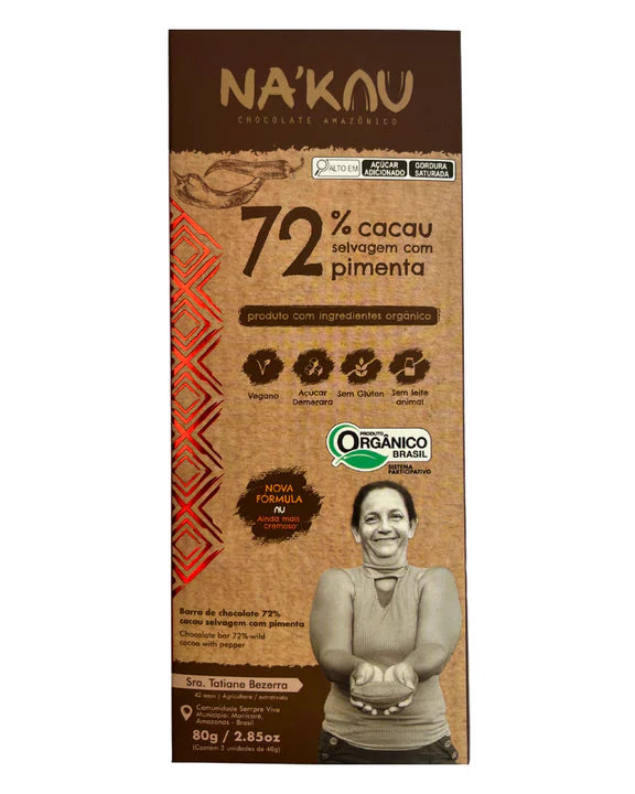 72% Organic cacao with Baniwa Pepper
