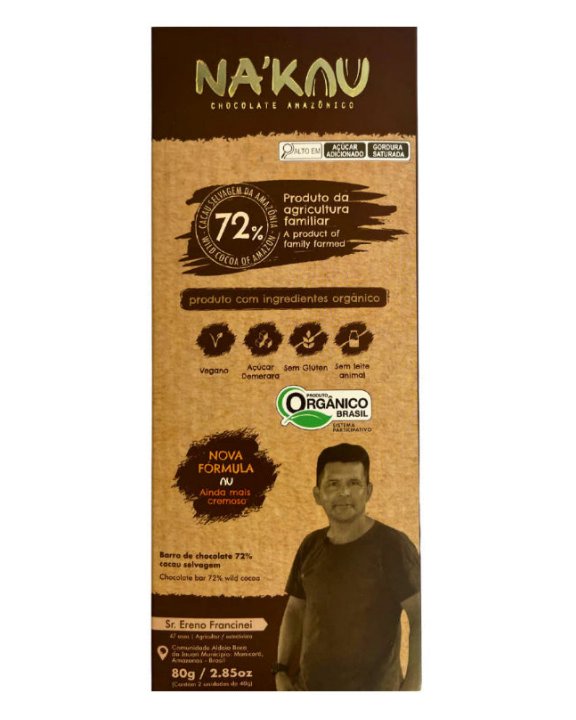 72% Organic cacao