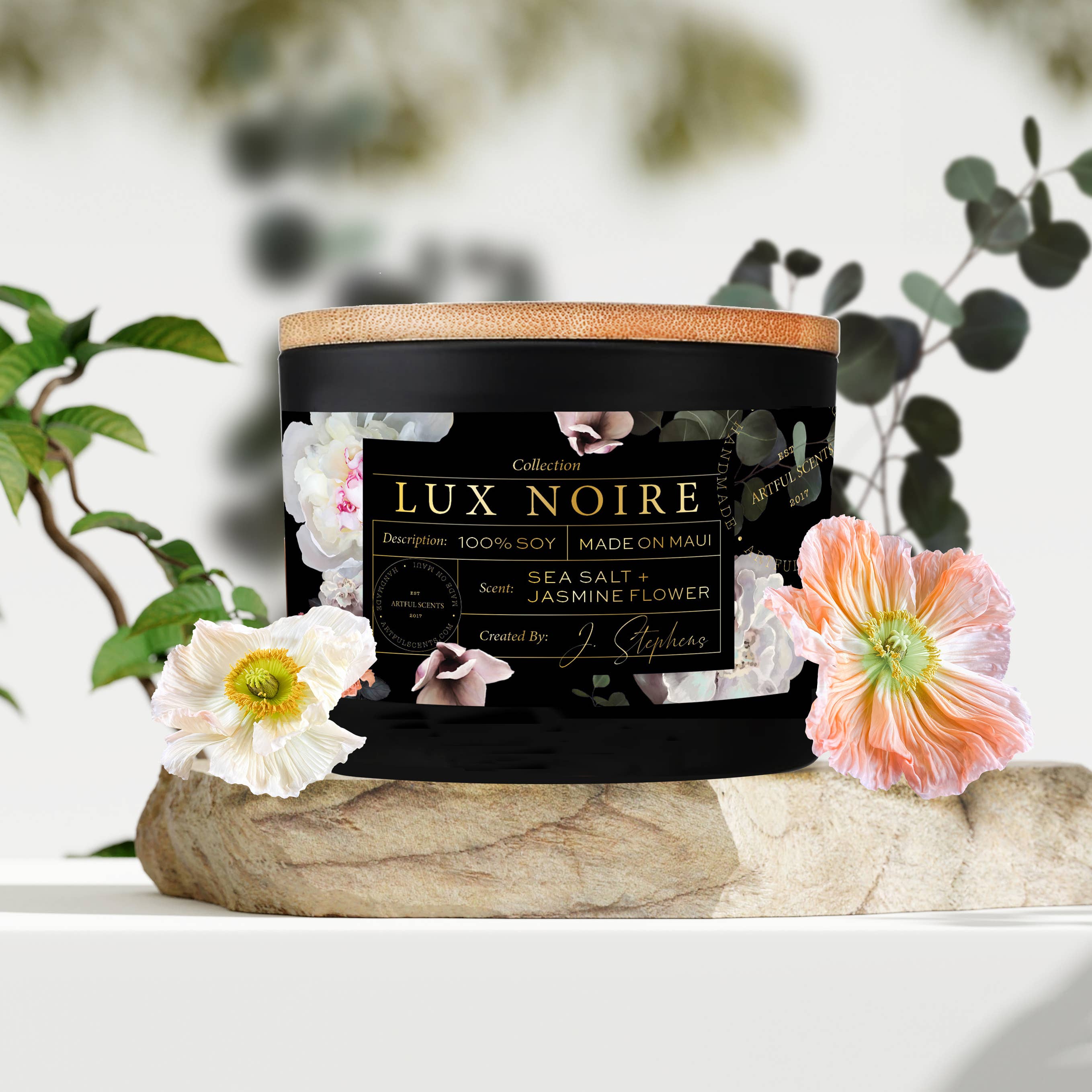 Lux Noire - Sea Salt + Jasmine Flower