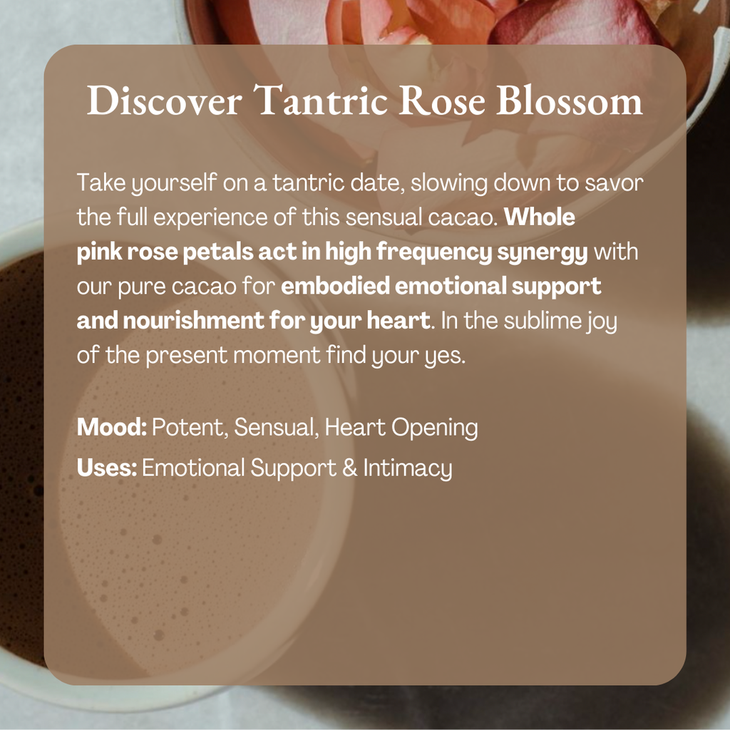 Tantric Rose Blossom Cacao - Organic Ceremonial Chocolate: 1/2 lb
