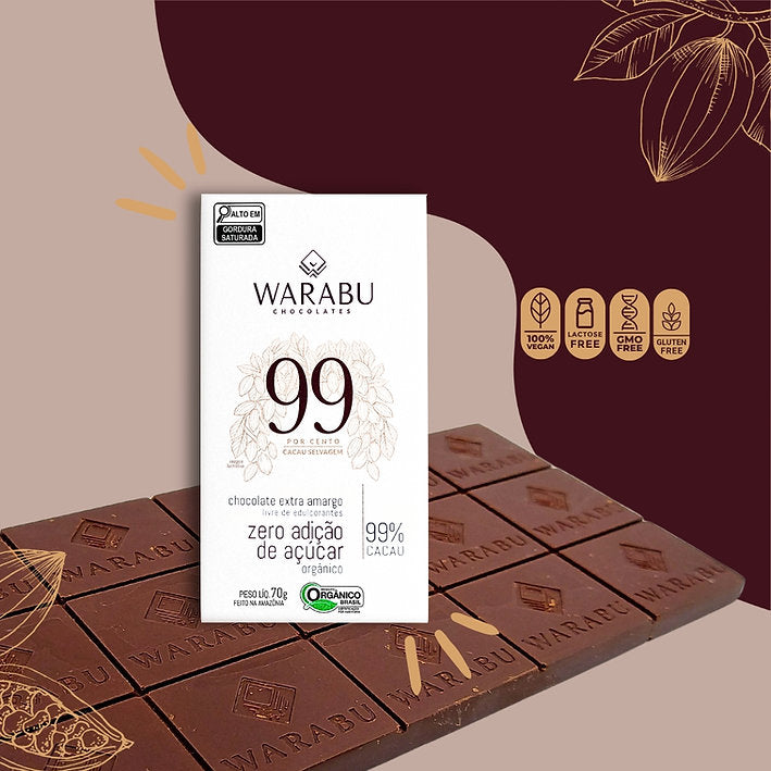 Chocolate 99% Extra Bitter Wild Cocoa Tauaré Community – Pará