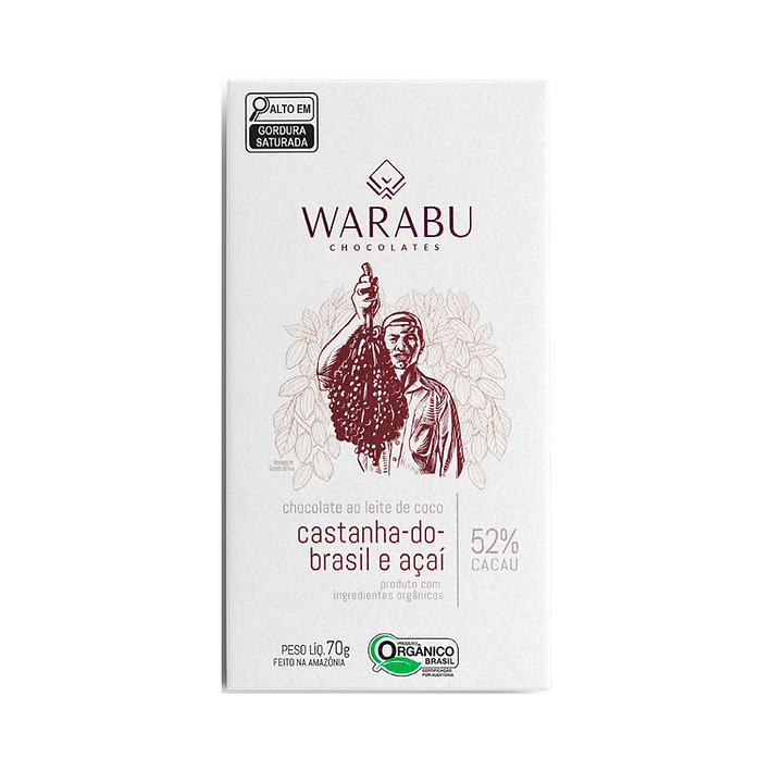 Brazil Nuts & Açaí Chocolate – 52% Cocoa with Coconut Milk