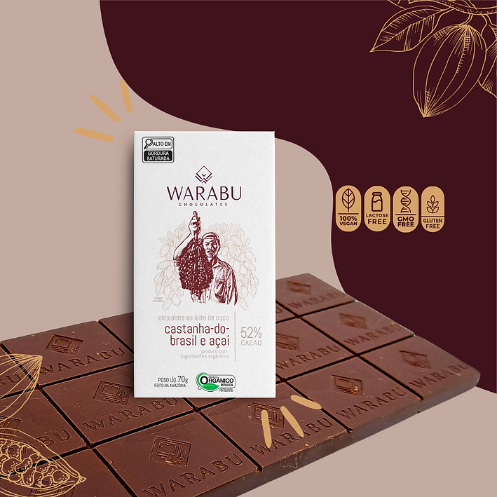 Brazil Nuts & Açaí Chocolate – 52% Cocoa with Coconut Milk