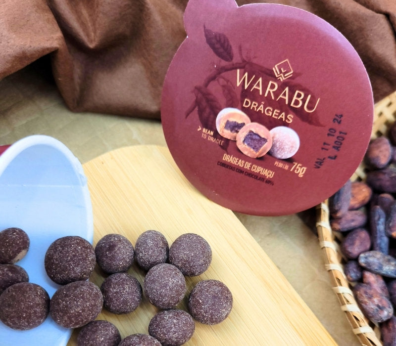 Cupuaçu Dragees Covered in 60% Cocoa Chocolate (75g)