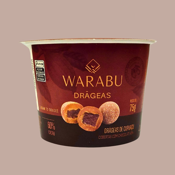 Cupuaçu Dragees Covered in 60% Cocoa Chocolate (75g)
