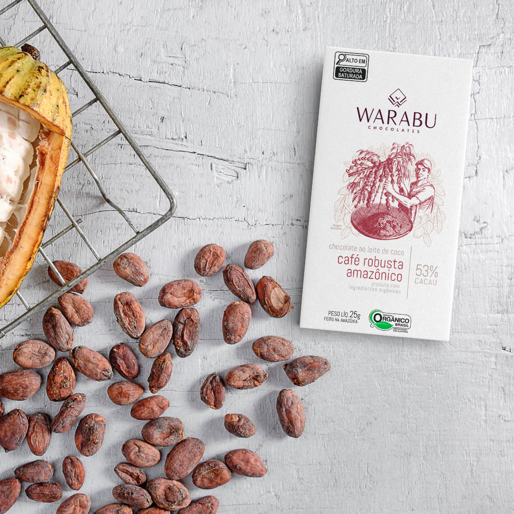 Organic Chocolate 53% Cocoa with Coconut Milk & Amazonian Robusta Coffee