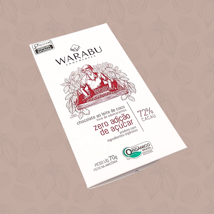 Organic Dark Chocolate 72% Cocoa Coconut Milk Zero Added Sugar