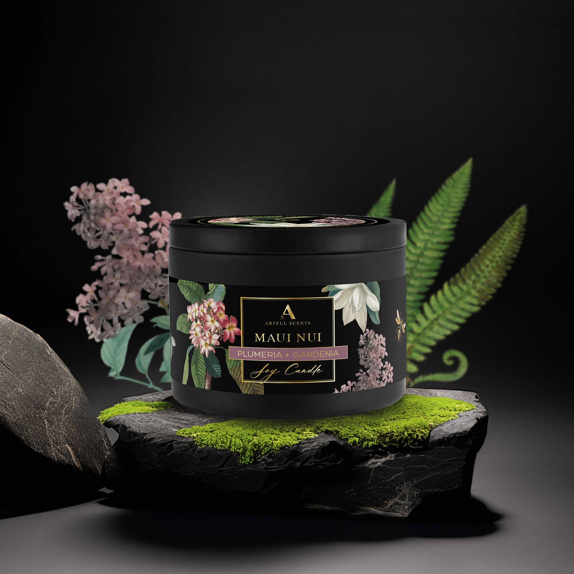 Maui Nui Candle - Plumeria + Gardenia